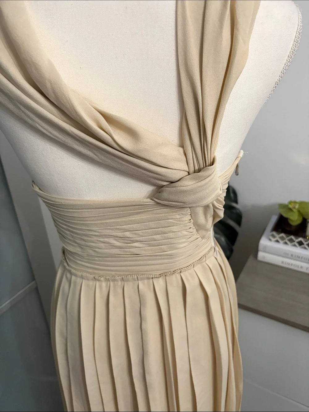 3.1 Phillip Lim Cream One-Shoulder Twist Pleated Dress - Picture 10 of 12